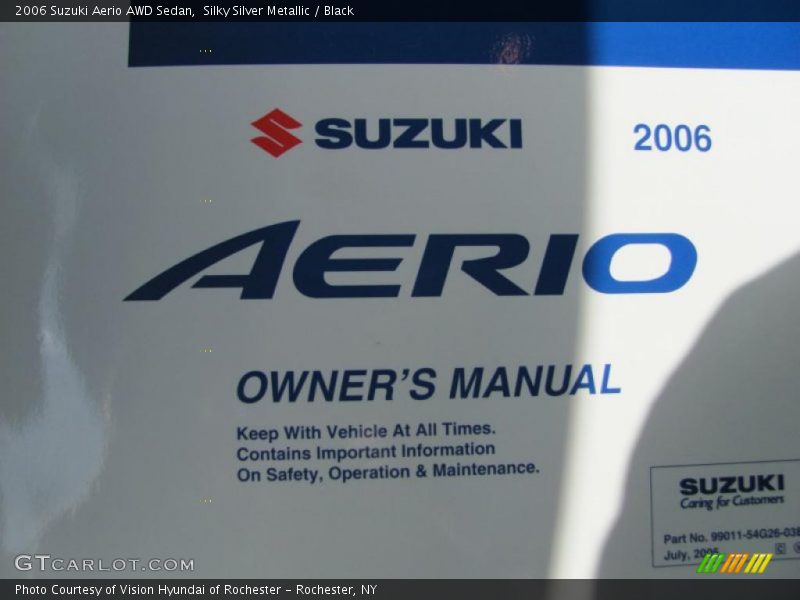 Silky Silver Metallic / Black 2006 Suzuki Aerio AWD Sedan