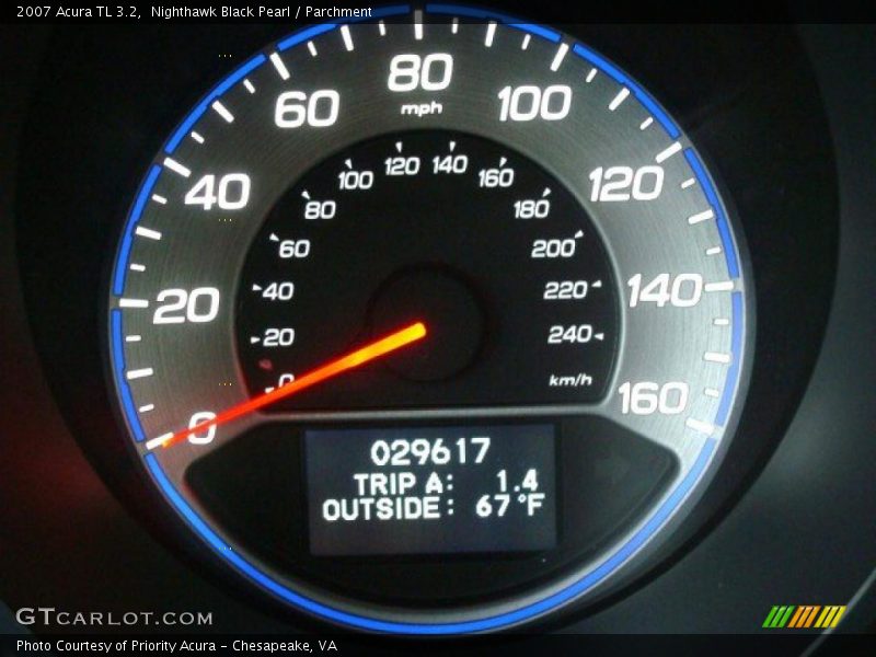 Nighthawk Black Pearl / Parchment 2007 Acura TL 3.2