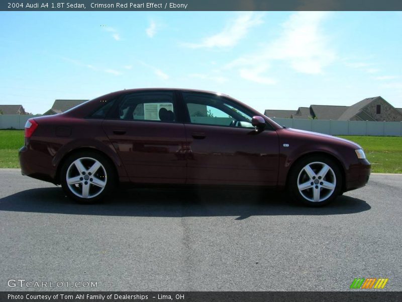 Crimson Red Pearl Effect / Ebony 2004 Audi A4 1.8T Sedan