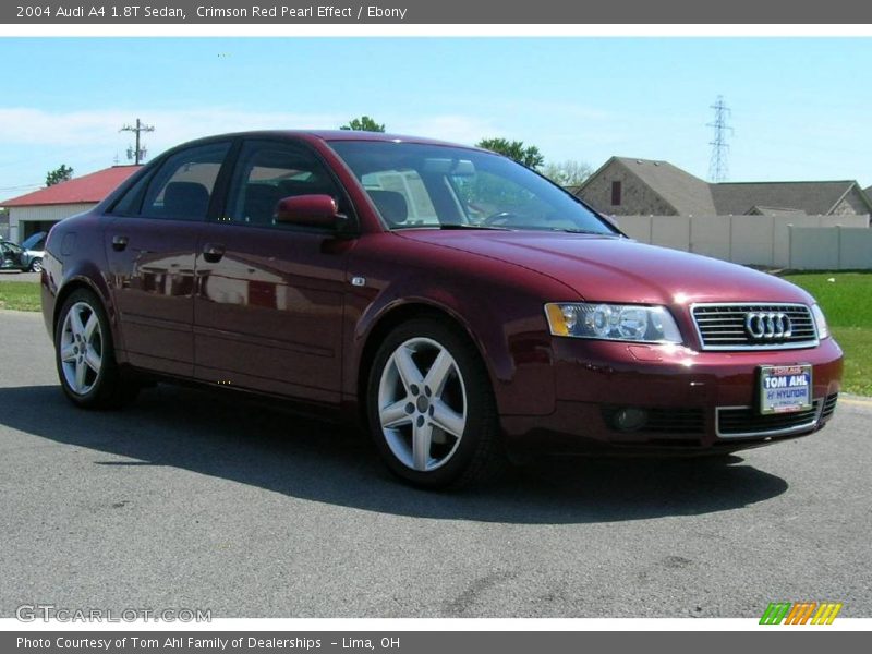 Crimson Red Pearl Effect / Ebony 2004 Audi A4 1.8T Sedan