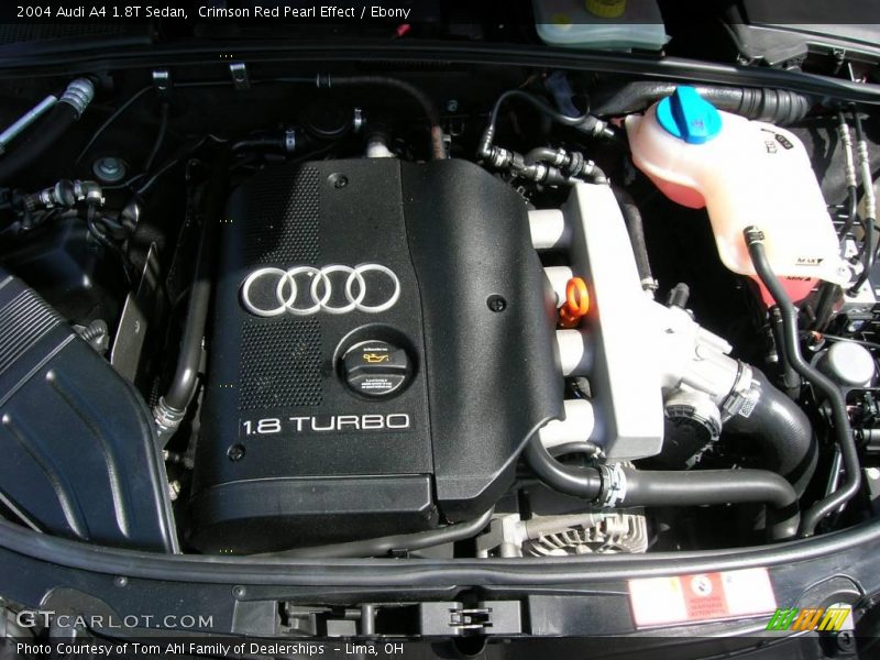 Crimson Red Pearl Effect / Ebony 2004 Audi A4 1.8T Sedan
