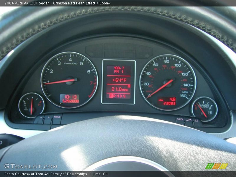 Crimson Red Pearl Effect / Ebony 2004 Audi A4 1.8T Sedan