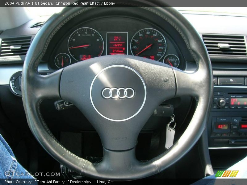 Crimson Red Pearl Effect / Ebony 2004 Audi A4 1.8T Sedan