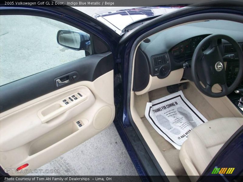 Indigo Blue Metallic / Beige 2005 Volkswagen Golf GL 2 Door