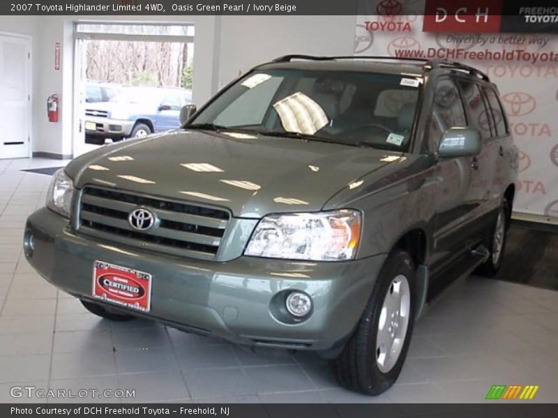 Oasis Green Pearl / Ivory Beige 2007 Toyota Highlander Limited 4WD