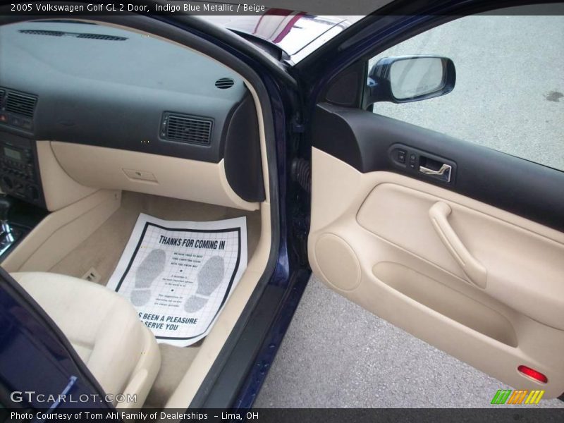 Indigo Blue Metallic / Beige 2005 Volkswagen Golf GL 2 Door