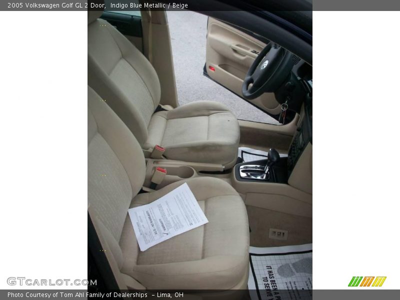 Indigo Blue Metallic / Beige 2005 Volkswagen Golf GL 2 Door