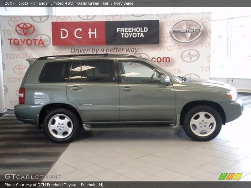 Oasis Green Pearl / Ivory Beige 2007 Toyota Highlander Limited 4WD