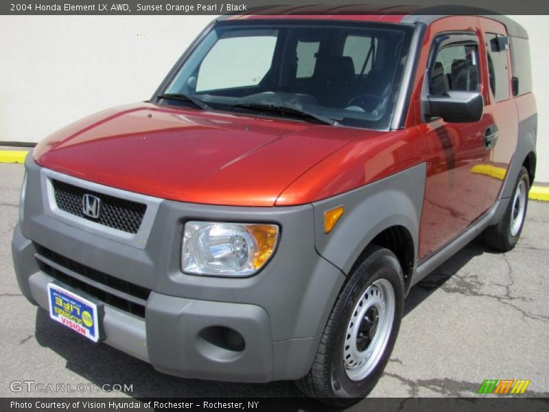 Sunset Orange Pearl / Black 2004 Honda Element LX AWD