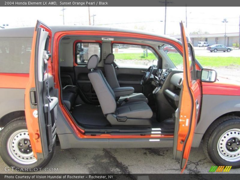 Sunset Orange Pearl / Black 2004 Honda Element LX AWD