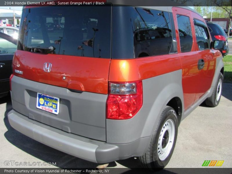 Sunset Orange Pearl / Black 2004 Honda Element LX AWD