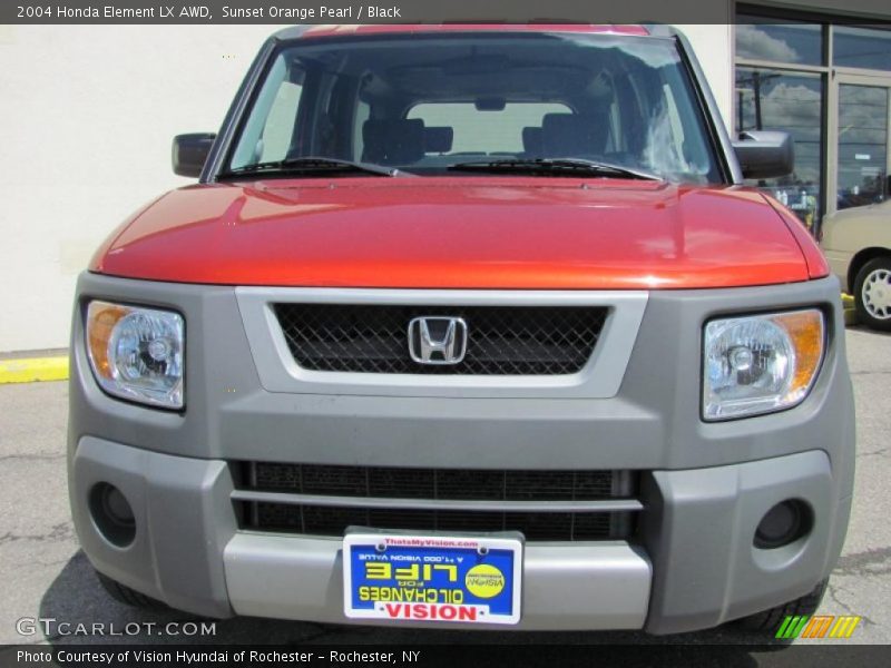 Sunset Orange Pearl / Black 2004 Honda Element LX AWD