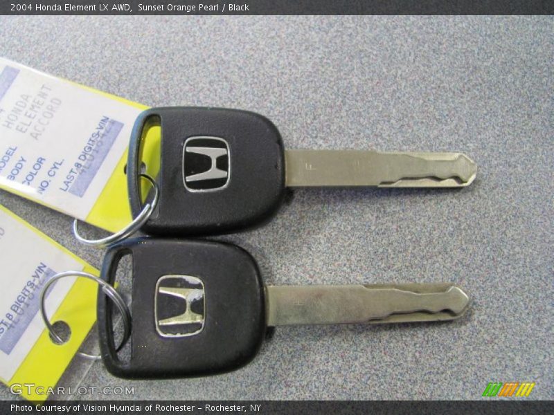 Sunset Orange Pearl / Black 2004 Honda Element LX AWD
