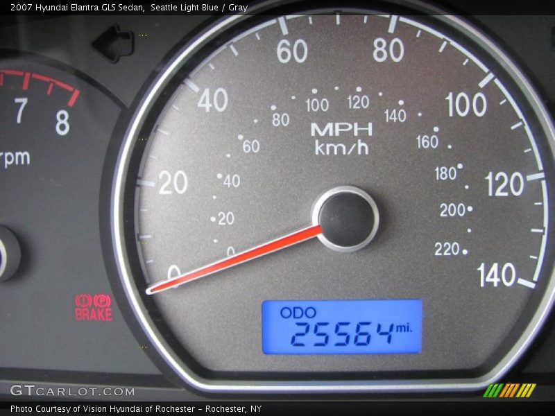 Seattle Light Blue / Gray 2007 Hyundai Elantra GLS Sedan