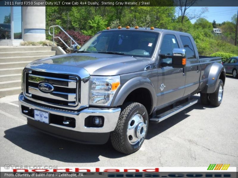 Sterling Gray Metallic / Steel 2011 Ford F350 Super Duty XLT Crew Cab 4x4 Dually