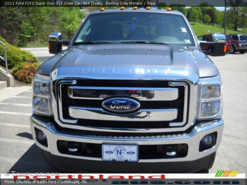 Sterling Gray Metallic / Steel 2011 Ford F350 Super Duty XLT Crew Cab 4x4 Dually