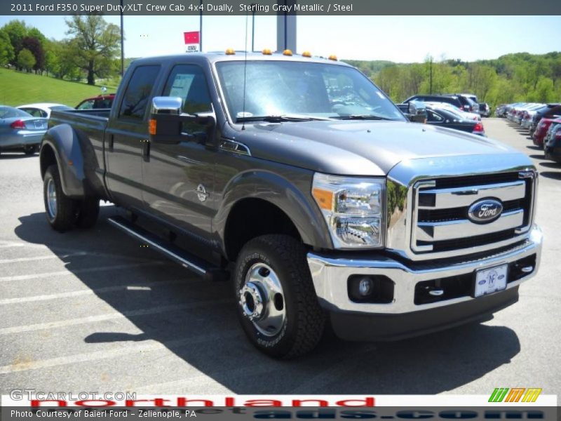 Sterling Gray Metallic / Steel 2011 Ford F350 Super Duty XLT Crew Cab 4x4 Dually
