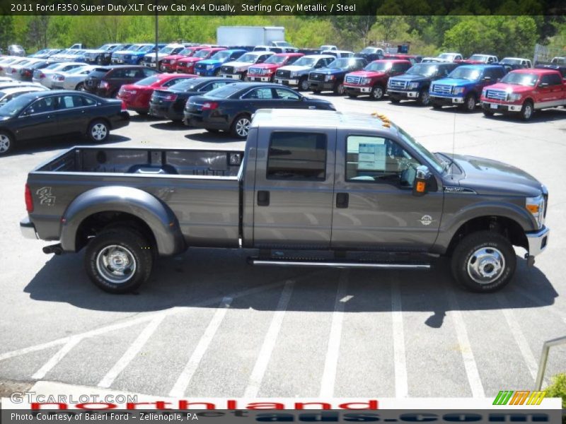 Sterling Gray Metallic / Steel 2011 Ford F350 Super Duty XLT Crew Cab 4x4 Dually