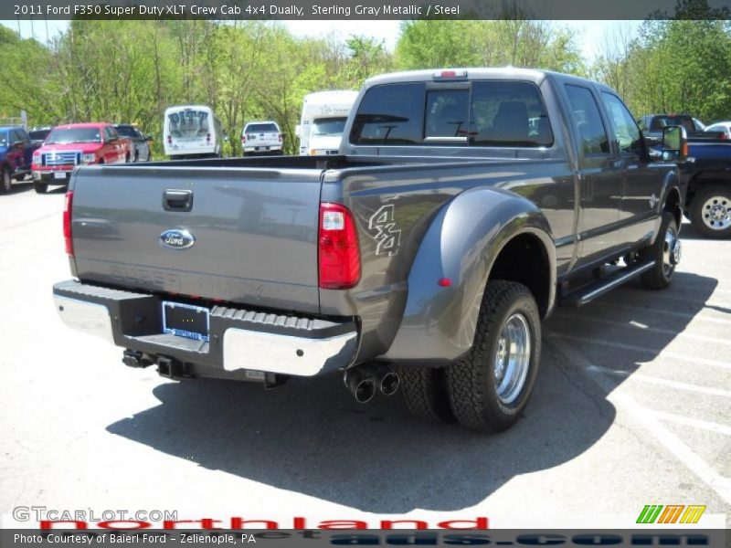 Sterling Gray Metallic / Steel 2011 Ford F350 Super Duty XLT Crew Cab 4x4 Dually