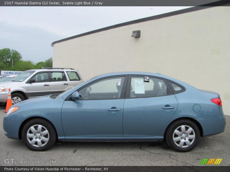 Seattle Light Blue / Gray 2007 Hyundai Elantra GLS Sedan