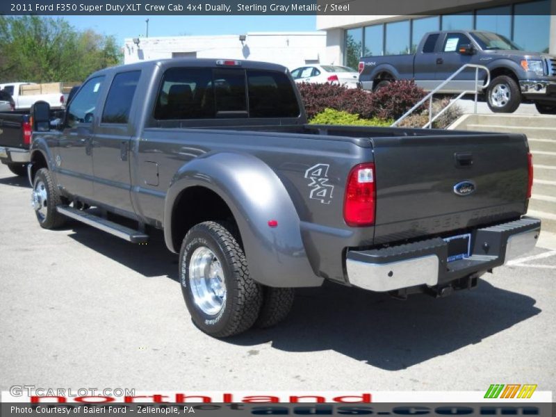 Sterling Gray Metallic / Steel 2011 Ford F350 Super Duty XLT Crew Cab 4x4 Dually