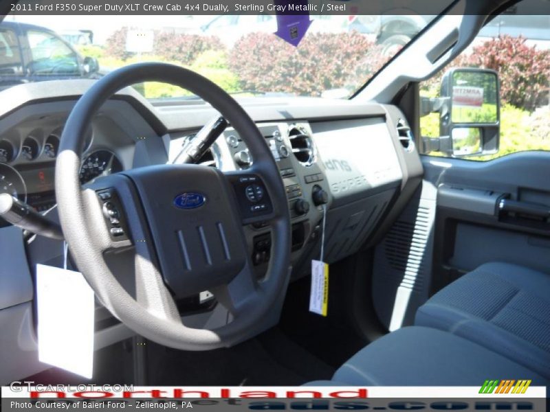 Sterling Gray Metallic / Steel 2011 Ford F350 Super Duty XLT Crew Cab 4x4 Dually