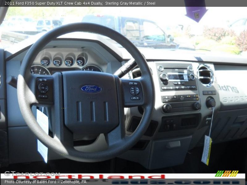 Sterling Gray Metallic / Steel 2011 Ford F350 Super Duty XLT Crew Cab 4x4 Dually