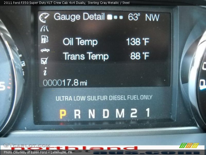 Sterling Gray Metallic / Steel 2011 Ford F350 Super Duty XLT Crew Cab 4x4 Dually