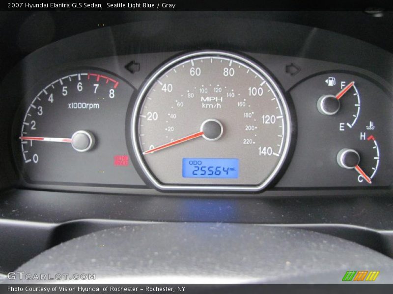 Seattle Light Blue / Gray 2007 Hyundai Elantra GLS Sedan