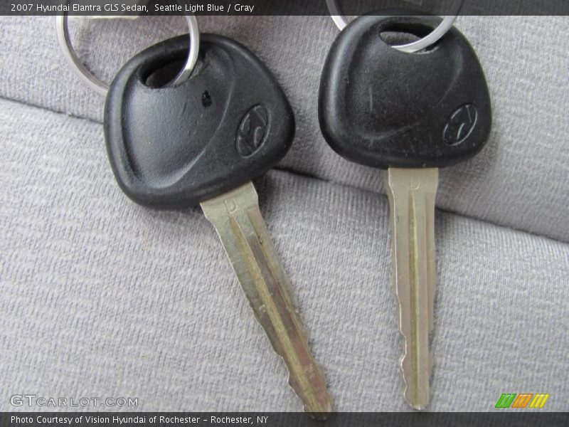 Seattle Light Blue / Gray 2007 Hyundai Elantra GLS Sedan