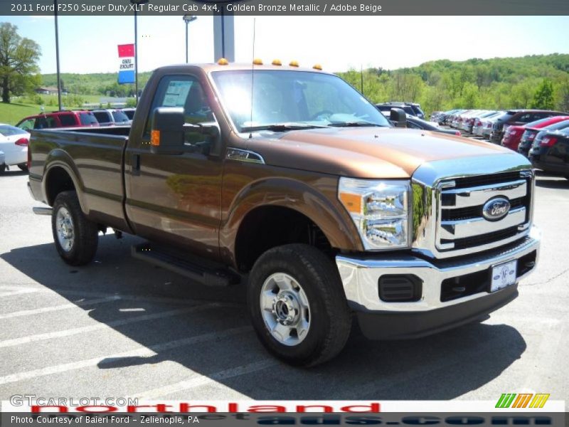 Golden Bronze Metallic / Adobe Beige 2011 Ford F250 Super Duty XLT Regular Cab 4x4