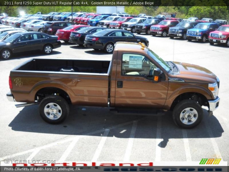 Golden Bronze Metallic / Adobe Beige 2011 Ford F250 Super Duty XLT Regular Cab 4x4