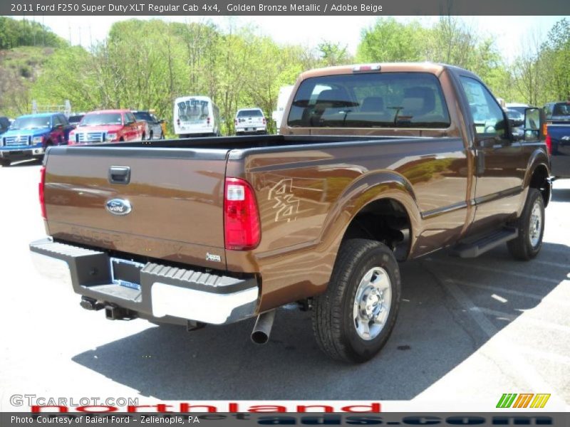 Golden Bronze Metallic / Adobe Beige 2011 Ford F250 Super Duty XLT Regular Cab 4x4