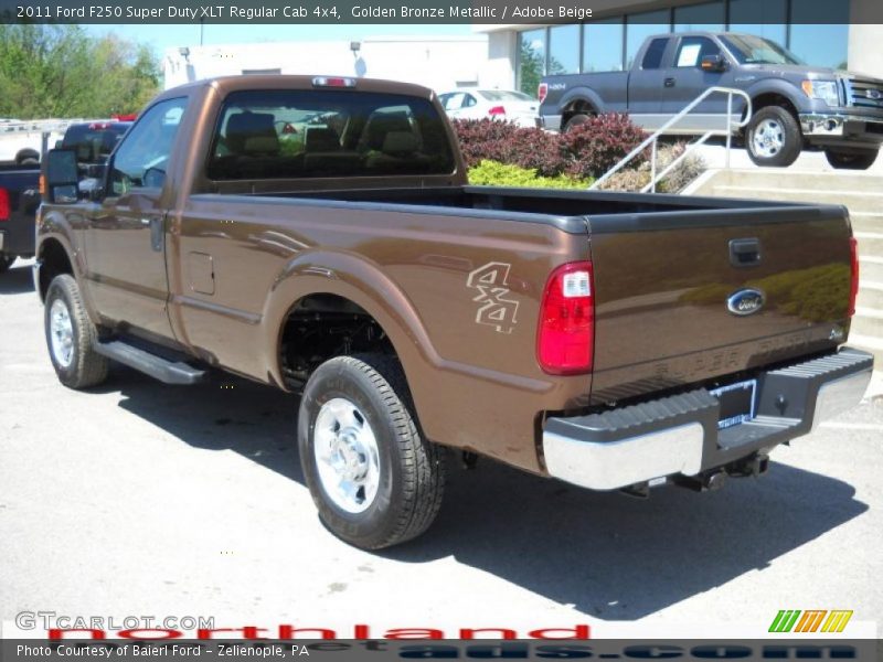 Golden Bronze Metallic / Adobe Beige 2011 Ford F250 Super Duty XLT Regular Cab 4x4