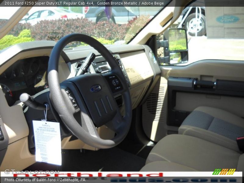 Golden Bronze Metallic / Adobe Beige 2011 Ford F250 Super Duty XLT Regular Cab 4x4