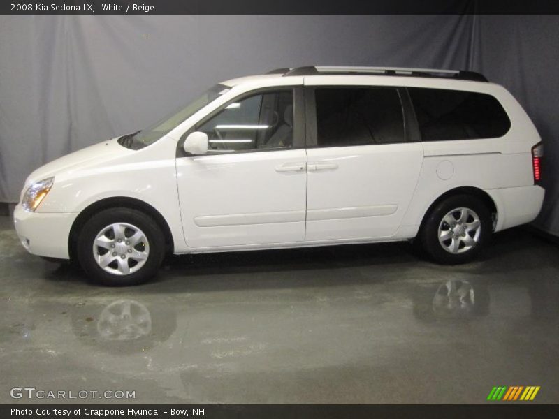 White / Beige 2008 Kia Sedona LX