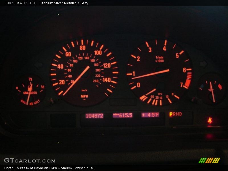 Titanium Silver Metallic / Grey 2002 BMW X5 3.0i