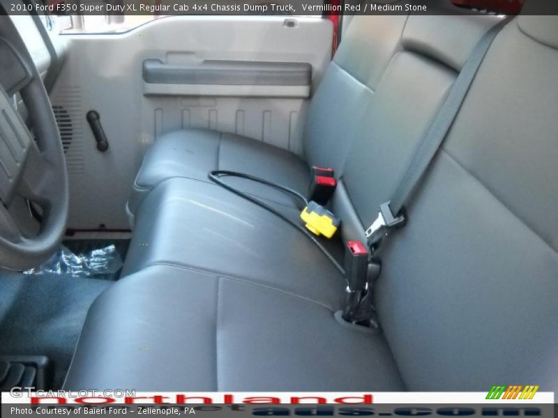 Vermillion Red / Medium Stone 2010 Ford F350 Super Duty XL Regular Cab 4x4 Chassis Dump Truck