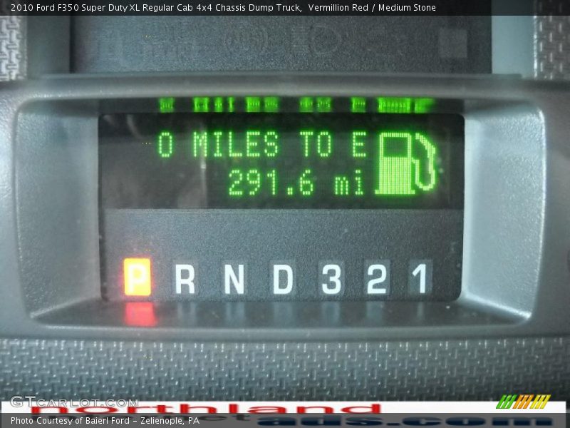 Vermillion Red / Medium Stone 2010 Ford F350 Super Duty XL Regular Cab 4x4 Chassis Dump Truck