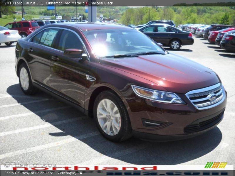 Cinnamon Red Metallic / Charcoal Black 2010 Ford Taurus SEL