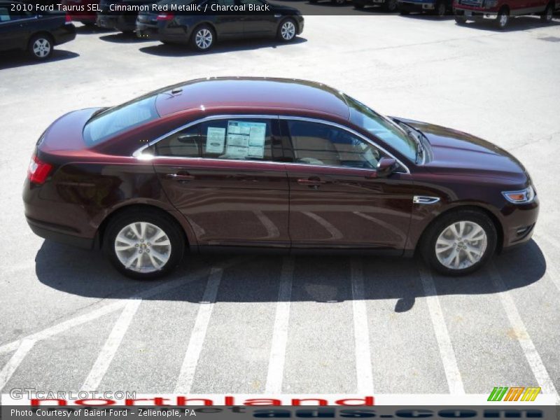 Cinnamon Red Metallic / Charcoal Black 2010 Ford Taurus SEL