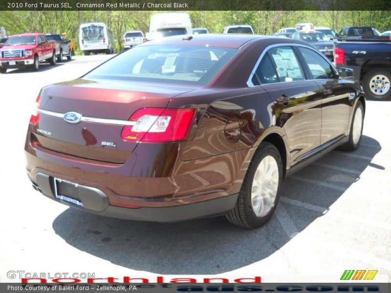 Cinnamon Red Metallic / Charcoal Black 2010 Ford Taurus SEL