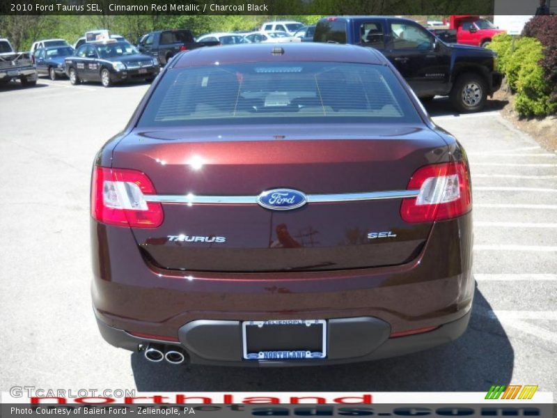 Cinnamon Red Metallic / Charcoal Black 2010 Ford Taurus SEL