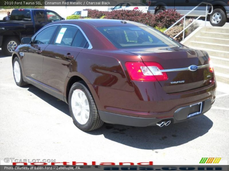 Cinnamon Red Metallic / Charcoal Black 2010 Ford Taurus SEL