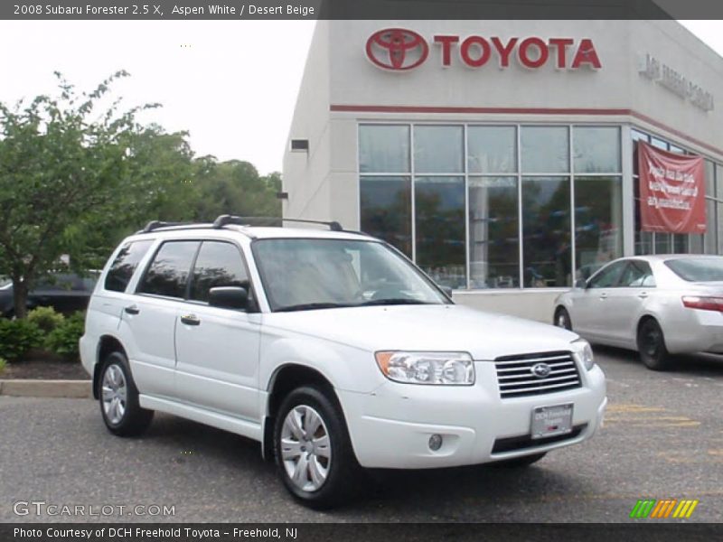 Aspen White / Desert Beige 2008 Subaru Forester 2.5 X