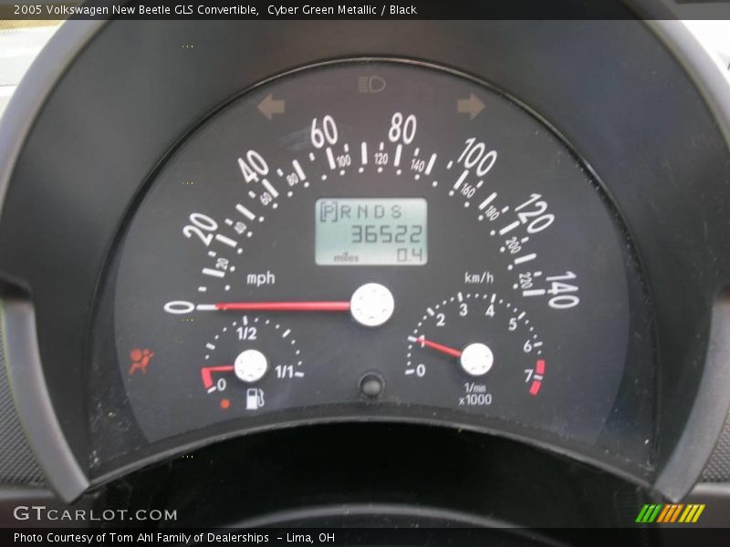 Cyber Green Metallic / Black 2005 Volkswagen New Beetle GLS Convertible