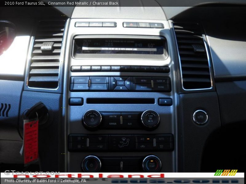 Cinnamon Red Metallic / Charcoal Black 2010 Ford Taurus SEL