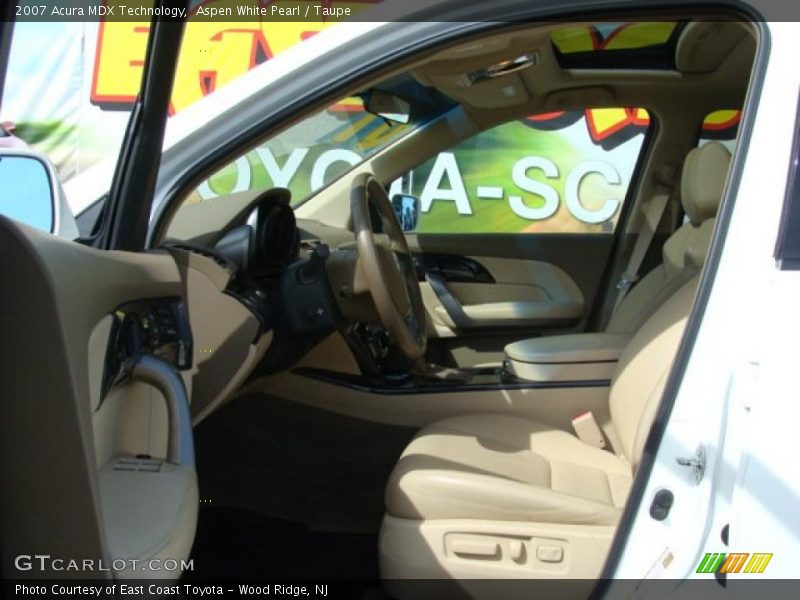 Aspen White Pearl / Taupe 2007 Acura MDX Technology