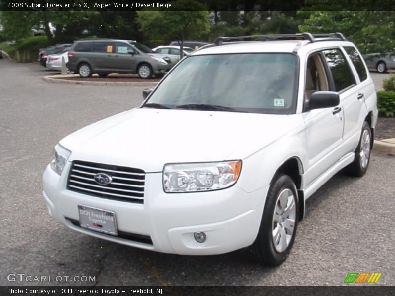 Aspen White / Desert Beige 2008 Subaru Forester 2.5 X