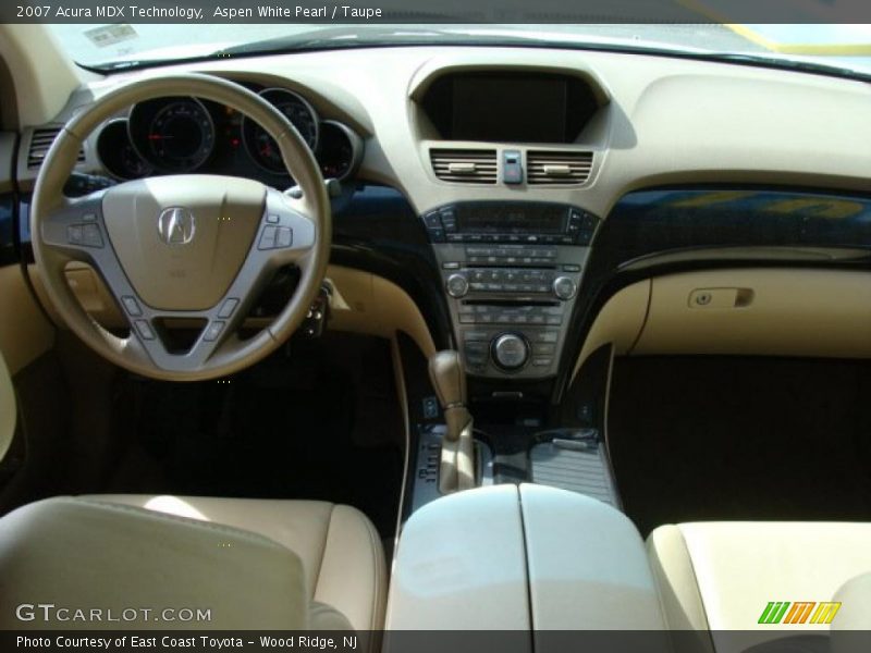 Aspen White Pearl / Taupe 2007 Acura MDX Technology
